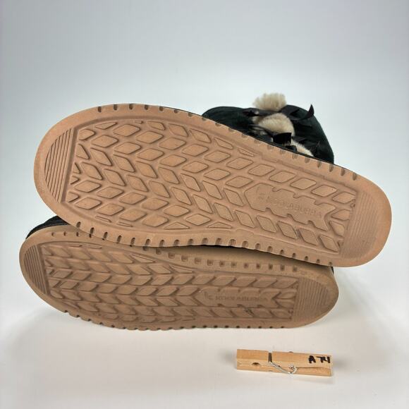 UGG Koolaburra Victoria Bow Tall Boots Black Suede Winter Pull On Women’s Size 7 - Picture 9 of 9